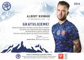 2021 SportZoo Slovenski Sokoli - Game Sock #GS15 Albert Rusnak Back