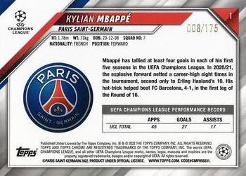 2021-22 Topps Chrome UEFA Champions League - Pink Mini-Diamond Refractor #1 Kylian Mbappé Back