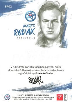 2021 SportZoo Slovenski Sokoli - Street Art Portrait Silver #SP02 Marek Rodak Back