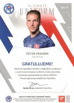2021 SportZoo Slovenski Sokoli - Ultimate Uniform Silver #UU-3 Peter Pekarik Back