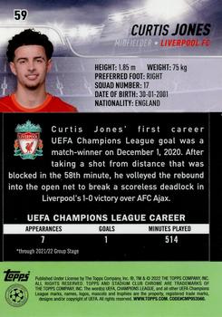 2021-22 Stadium Club Chrome UEFA Champions League #59 Curtis Jones Back