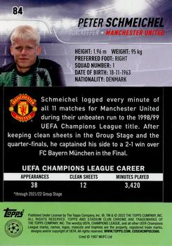2021-22 Stadium Club Chrome UEFA Champions League #84 Peter Schmeichel Back