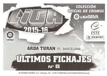 2015-16 ESTE Spanish Liga #638 Arda Turan Back