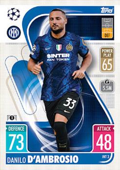 2021-22 Topps Match Attax Champions & Europa League - Italy Update #INT3 Danilo D'Ambrosio Front