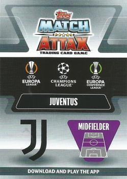 2021-22 Topps Match Attax Champions & Europa League - Italy Update #JUV5 Adrien Rabiot Back