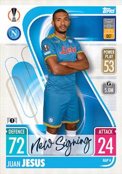 2021-22 Topps Match Attax Champions & Europa League - Italy Update #NAP4 Juan Jesus Front