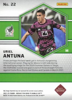 2021-22 Panini Mosaic Road to FIFA World Cup #22 Uriel Antuna Back