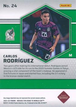 2021-22 Panini Mosaic Road to FIFA World Cup #24 Carlos Rodriguez Back