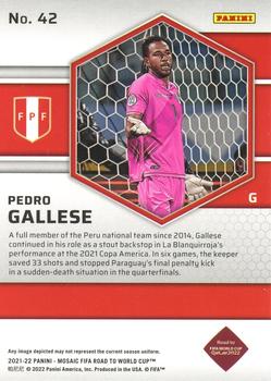 2021-22 Panini Mosaic Road to FIFA World Cup #42 Pedro Gallese Back