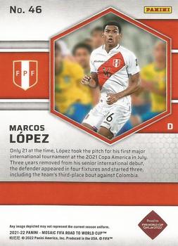 2021-22 Panini Mosaic Road to FIFA World Cup #46 Marcos Lopez Back