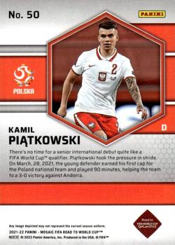 2021-22 Panini Mosaic Road to FIFA World Cup #50 Kamil Piatkowski Back