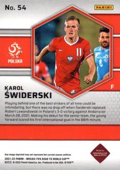 2021-22 Panini Mosaic Road to FIFA World Cup #54 Karol Swiderski Back