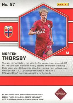 2021-22 Panini Mosaic Road to FIFA World Cup #57 Morten Thorsby Back