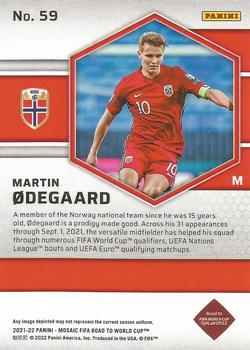 2021-22 Panini Mosaic Road to FIFA World Cup #59 Martin Odegaard Back