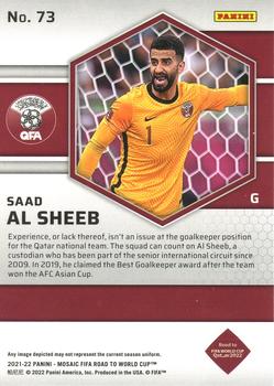 2021-22 Panini Mosaic Road to FIFA World Cup #73 Saad Al Sheeb Back