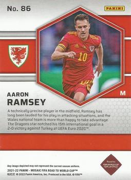 2021-22 Panini Mosaic Road to FIFA World Cup #86 Aaron Ramsey Back
