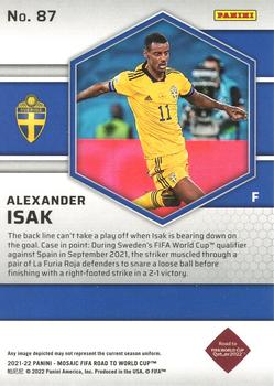 2021-22 Panini Mosaic Road to FIFA World Cup #87 Alexander Isak Back