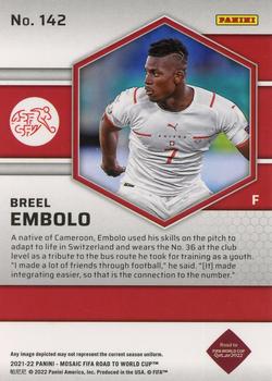 2021-22 Panini Mosaic Road to FIFA World Cup #142 Breel Embolo Back