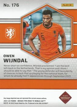 2021-22 Panini Mosaic Road to FIFA World Cup #176 Owen Wijndal Back