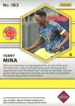 2021-22 Panini Mosaic Road to FIFA World Cup #183 Yerry Mina Back