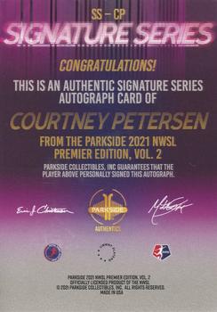 2021 Parkside NWSL Premier Edition - Autographs Purple Ink (Series 2) #SS-CP Courtney Petersen Back