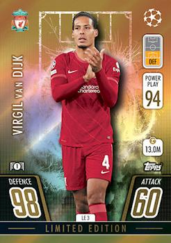 2021-22 Topps Match Attax Champions & Europa League Extra - Limited Edition #LE3 Virgil van Dijk Front