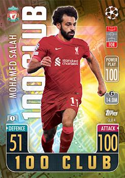 2021-22 Topps Match Attax Champions & Europa League Extra - 100 Club #CLU4 Mohamed Salah Front