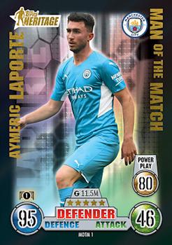 2021-22 Topps Match Attax Champions & Europa League Extra - Heritage Man of the Match #MOTM1 Aymeric Laporte Front
