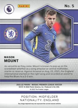 2021-22 Panini Mosaic Premier League #5 Mason Mount Back
