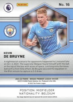 2021-22 Panini Mosaic Premier League #16 Kevin De Bruyne Back