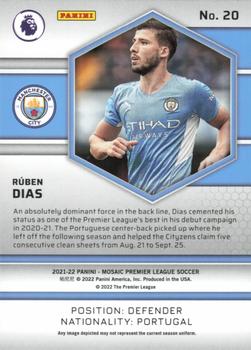 2021-22 Panini Mosaic Premier League #20 Ruben Dias Back
