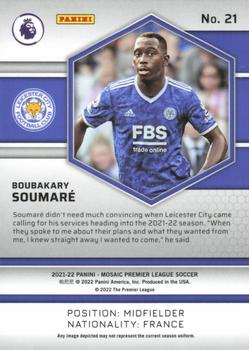 2021-22 Panini Mosaic Premier League #21 Boubakary Soumare Back