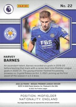 2021-22 Panini Mosaic Premier League #22 Harvey Barnes Back
