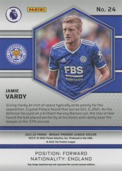 2021-22 Panini Mosaic Premier League #24 Jamie Vardy Back