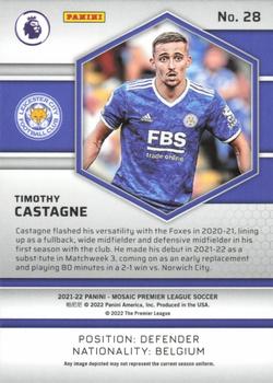 2021-22 Panini Mosaic Premier League #28 Timothy Castagne Back