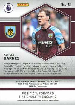 2021-22 Panini Mosaic Premier League #31 Ashley Barnes Back