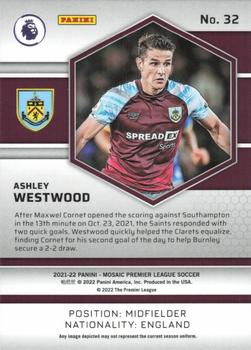 2021-22 Panini Mosaic Premier League #32 Ashley Westwood Back