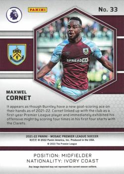 2021-22 Panini Mosaic Premier League #33 Maxwel Cornet Back