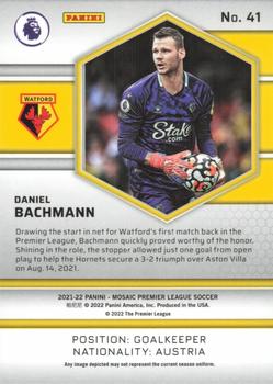 2021-22 Panini Mosaic Premier League #41 Daniel Bachmann Back