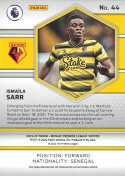 2021-22 Panini Mosaic Premier League #44 Ismaila Sarr Back