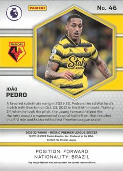 2021-22 Panini Mosaic Premier League #46 Joao Pedro Back