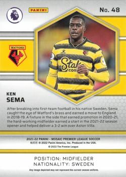2021-22 Panini Mosaic Premier League #48 Ken Sema Back