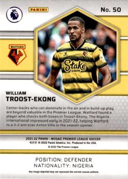2021-22 Panini Mosaic Premier League #50 William Troost-Ekong Back