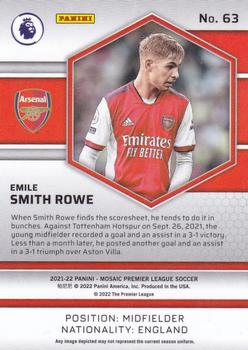 2021-22 Panini Mosaic Premier League #63 Emile Smith Rowe Back