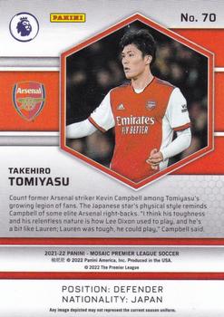 2021-22 Panini Mosaic Premier League #70 Takehiro Tomiyasu Back