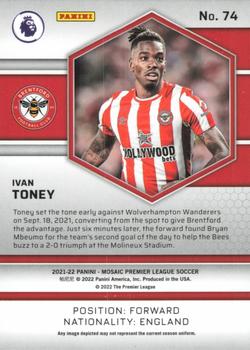 2021-22 Panini Mosaic Premier League #74 Ivan Toney Back