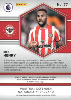 2021-22 Panini Mosaic Premier League #77 Rico Henry Back