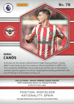 2021-22 Panini Mosaic Premier League #78 Sergi Canos Back