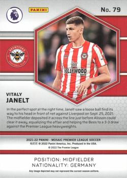 2021-22 Panini Mosaic Premier League #79 Vitaly Janelt Back
