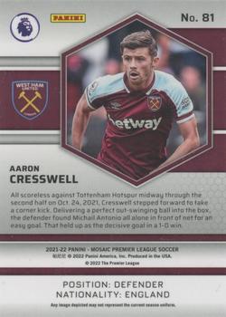 2021-22 Panini Mosaic Premier League #81 Aaron Cresswell Back